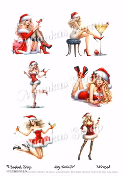 Miankas Scrap klippark - Sexy Santa Girl