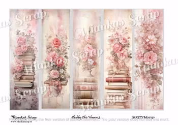 Miankas Scrap klippark - Shabby Chic Flowers 2 Slimline