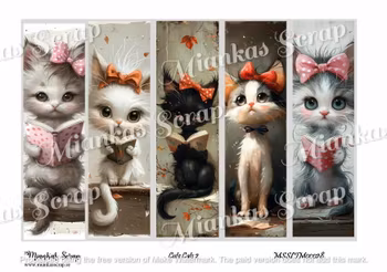 Miankas Scrap klippark - Cute Cats 2 Slimline