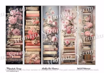 Miankas Scrap klippark - Shabby Chic Flowers 4 Slimline