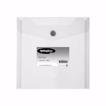 HobbyGros Storage "15x15cm" File Folder (4pcs)"