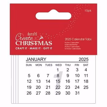 Papermania Create Christmas 2025 Calendar Tabs (10pcs)