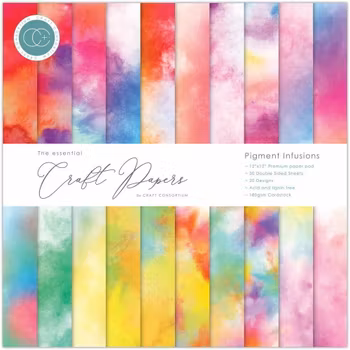 Craft Consortium Essential Craft Papers 12x12 Inch Paper Pad Pigment Infusions