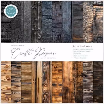 Craft Consortium Essential Craft Papers 6x6 Inch Paper Pad Scorched wood