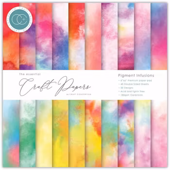 Craft Consortium Essential Craft Papers 6x6 Inch Paper Pad Pigment Infusions