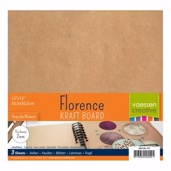 Florence • Kraft Board 2mm 12x12" 3x