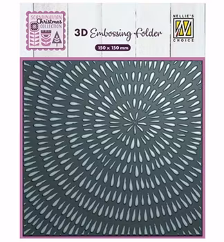 Nellie's Choice • 3D Embossing Folder Background Striped Tree Rings