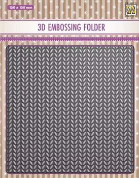 Nellie's Choice • 3D Embossing Folder Background Knitting  15x15cm