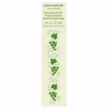 Leane Creatief BV - Embossingfolder - Border Grapes