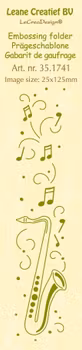 Leane Creatief BV - Embossingfolder - Border Saxophone