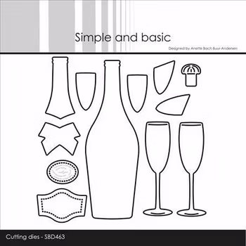 Simple and Basic die "Champagne Bottle"