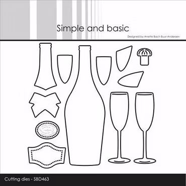Simple and Basic die "Champagne Bottle"