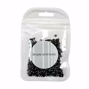 Simple and basic Half Pearl "Polished Antique Silver" 3 mm