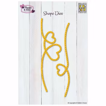 Nellie's Choice • Emboss Die Hearts Dotted Line