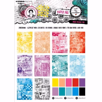 Studio Light • Signature Collection Designer Paper Pad Mono Postage Fun