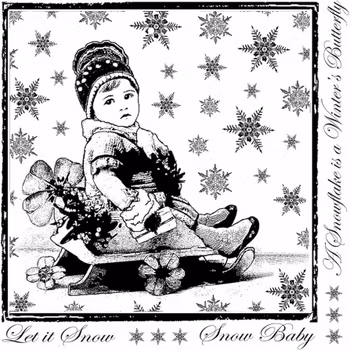 Crafty Individuals Stamp - Little Snow Baby