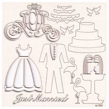 SCRAPINIEC Dekorpapp Die Cut Chipboard Dekoration Ornament