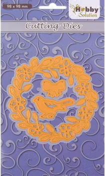 Hobby Solutions Dies - Spring Flower Wreath & Bird