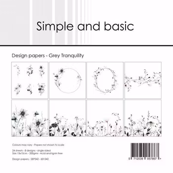 Simple and Basic Design Papers "Grey Tranquility"