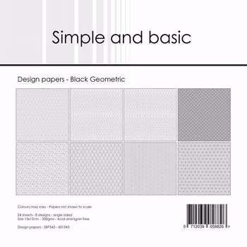 Simple and Basic Design Papers "Black Geometric"
