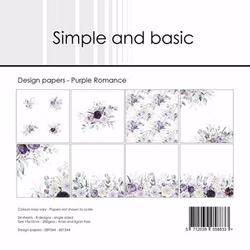 Simple and Basic Design Papers "Purple Romance"