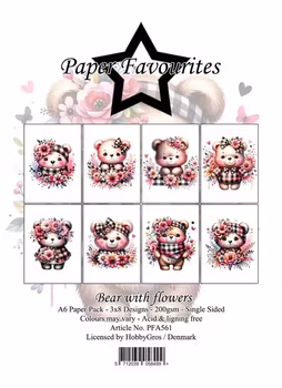 Paper Favourites Paper Pack "Bear with flowers" A6