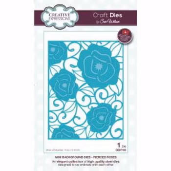 Creative Expressions Craft Dies by Sue Wilson - Mini Background Dies - Pierced Roses