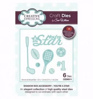 Creative Expressions Sue Wilson Craft Dies - Shadow Box Accessory - You're a star