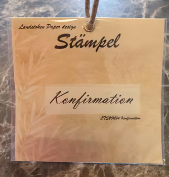 Landstoken Paper Design stämpel - Konfirmation