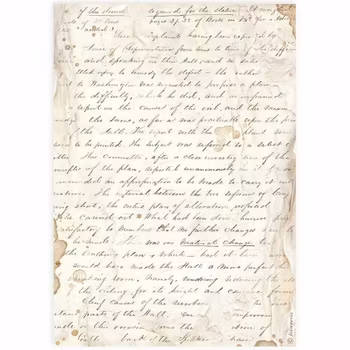 Stamperia Handmade Letter A4 Rice Paper