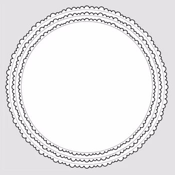 Design5 - Runda Bubbelramar – 6 st – Cutting Die