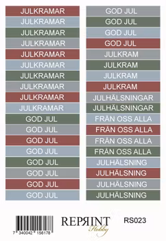 Stickers Reprint - Deck the halls Svensk text - 11x16 cm