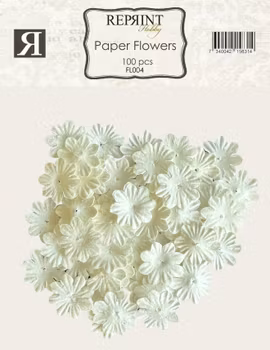 Mini Pappersblommor 20 mm 100 st Vit