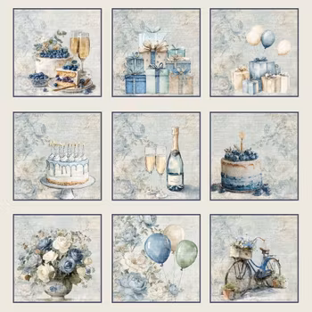 Papper Scrapbooking Reprint - Tags Hooray - 12x12 (30,5 x 30,5 cm)