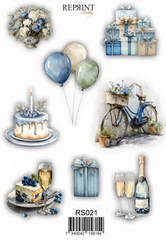 Stickers Reprint - Hip hip horray - 11x16 cm