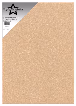 Paper Favourites Glitter Cardstock "Rose Gold"