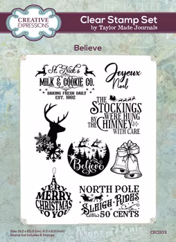 Creative Expressions Belive by Taylor Made Journals - 6in x 8in Clear Stamp