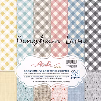 Memory Place Gingham Love 6x6 Inch Paper Pack