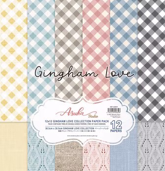 Memory Place Gingham Love 12x12 Inch Paper Pack