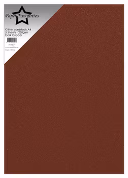 Paper Favourites Glitter Cardstock "Dark Copper"