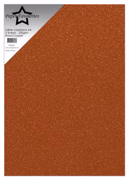 Paper Favourites Glitter Cardstock "Brass/Copper"