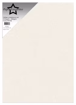 Paper Favourites Glitter Cardstock "Ivory/White"