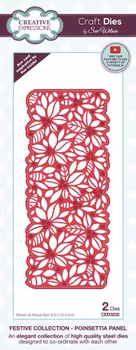 Creative Expressions Sue Wilson Craft Die Festive Poinsettia Panel