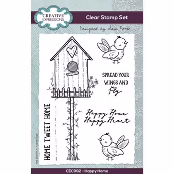 Creative Expressions Sam Poole Clear Stamp A6 Happy Home