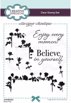 Creative Expressions Designer Boutique Collection Rose Trail A6 Clearstamp