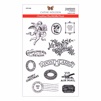 Spellbinders Cathe Holden Compliments of the Season Clear Stamps
