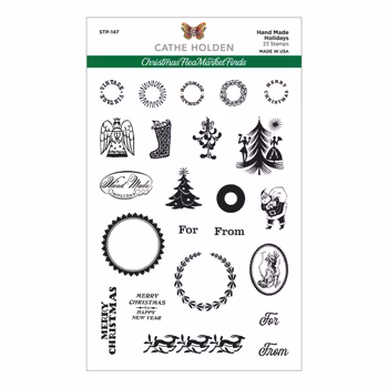Spellbinders Cathe Holden Hand Made Holidays Clear Stamps