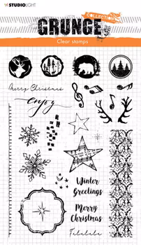 Studio Light Winter & Christmas Extras Grunge Stamps