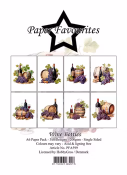 Paper Favourites Paper Pack "Wine Bottles" A6