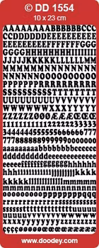 Doodey Alfabetstickers Svart